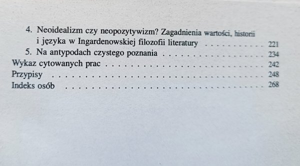 Danuta Ulicka Ingardenowska filozofia literatury