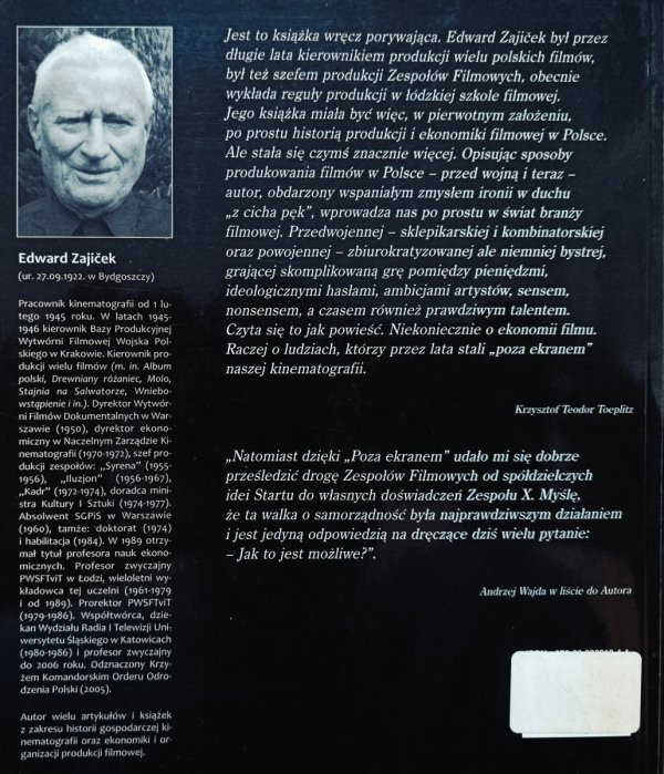 Edward Zajicek Poza ekranem. Polska kinematografia w latach 1896-2005