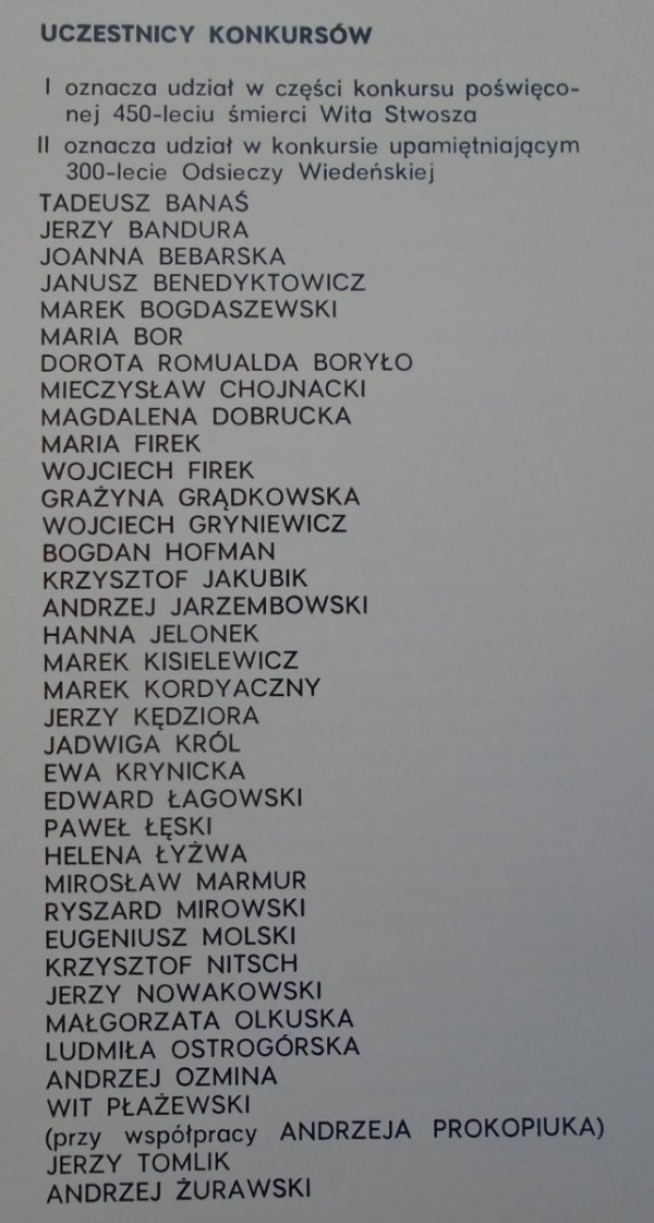 Pokonkursowa wystawa medali upamiętniających 450-lecie śmierci Wita Stwosza i 300-lecie Odsieczy Wiedeńskiej