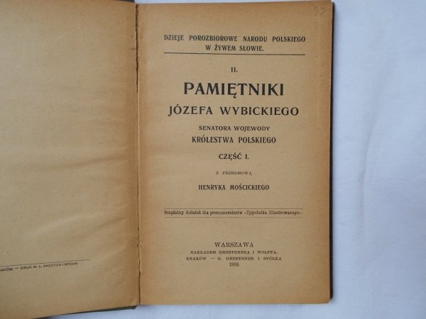 Pamiętniki Józefa Wybickiego 