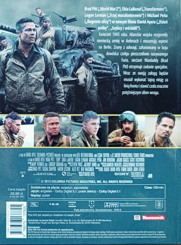 David Ayer Furia DVD
