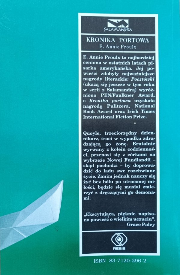 Annie Proulx Kronika portowa / seria Salamandra