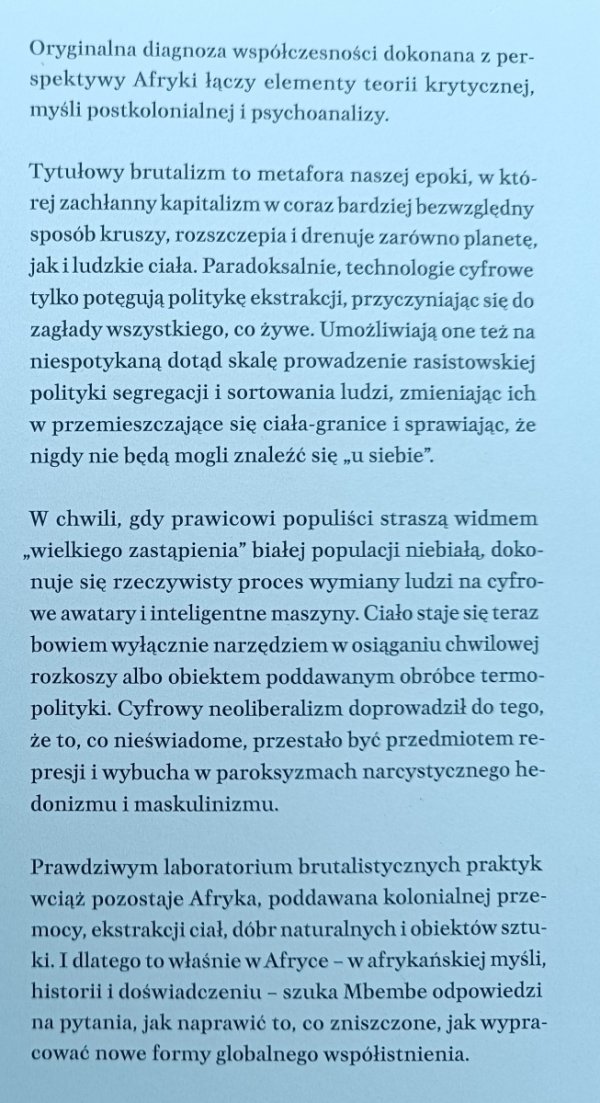 Achille Mbembe Brutalizm