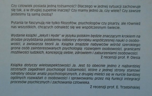 John Rowan, Mick Cooper • Jekyll i Hyde. Wielorakie Ja we współczesnym świecie