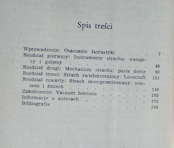 Marek Wydmuch • Gra ze strachem. Fantastyka grozy [EA Poe, HP Lovecraft]