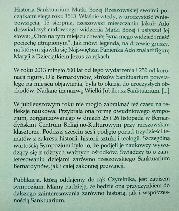 Sanktuarium Matki Bożej Rzeszowskiej 1513-2013