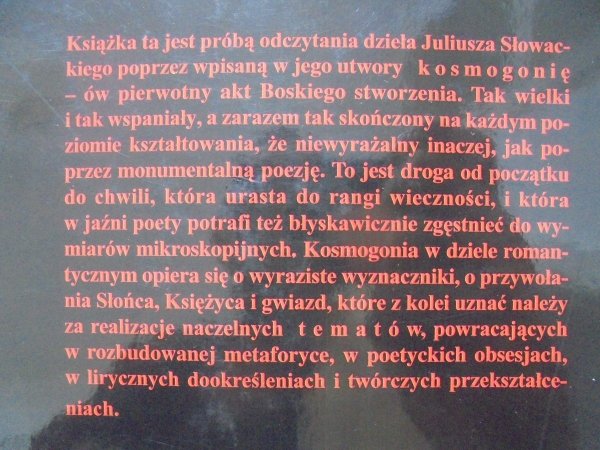 Dariusz Tomasz Lebioda • Słowacki - kosmogonia