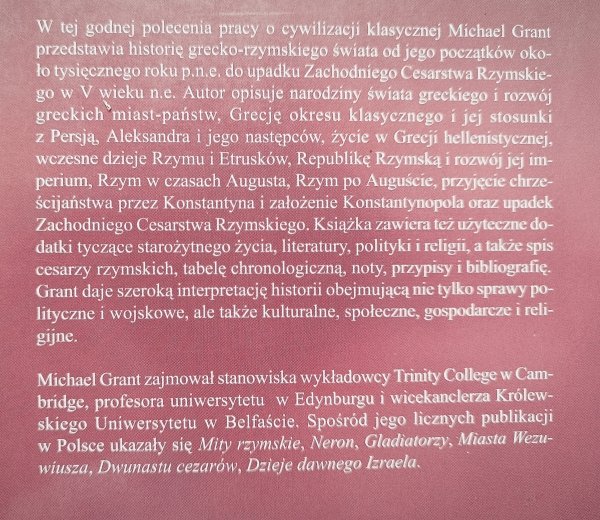 Michael Grant Krótka historia cywilizacji klasycznej