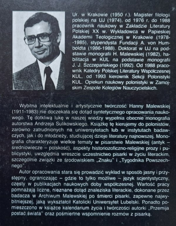 Andrzej Sulikowski 'Pozwolić mówić prawdzie'. O twórczości Hanny Malewskiej