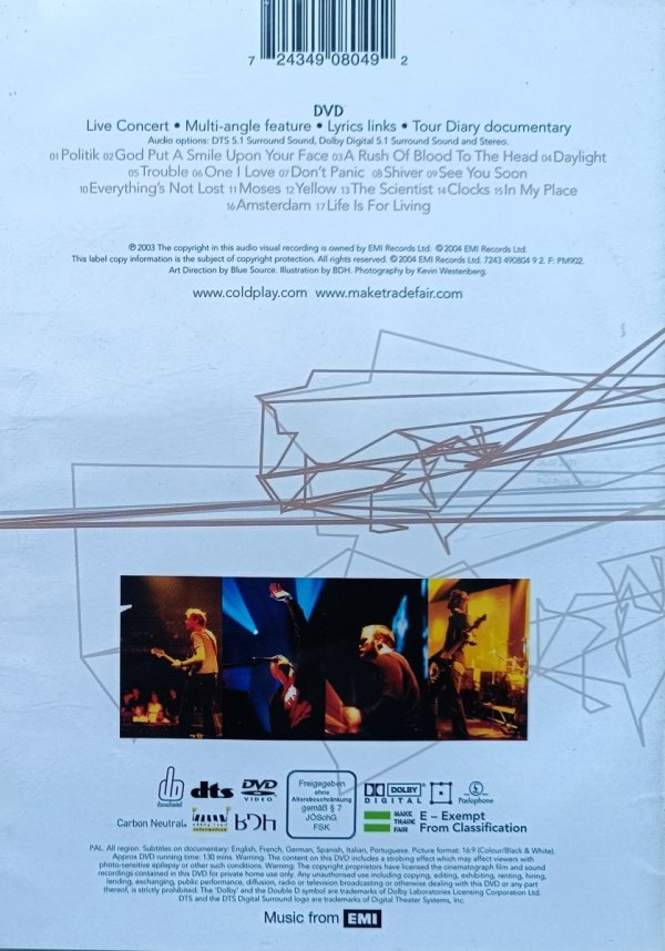Coldplay Live 2003 DVD