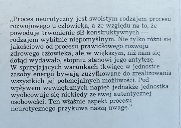 Karen Horney Nerwica a rozwój człowieka