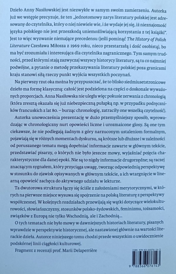 Anna Nasiłowska Historia literatury polskiej