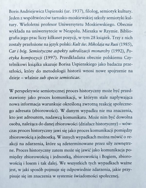 Boris Uspienski Historia i semiotyka