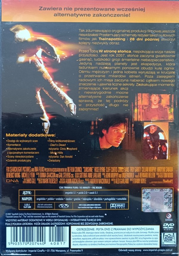 Danny Boyle W stronę słońca DVD