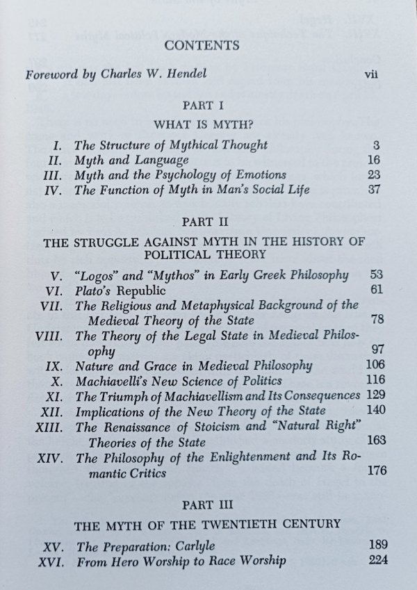 Ernst Cassirer • The Myth of the State