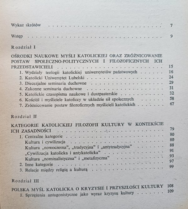 Piotr Szydłowski Kryzys kultury w polskiej myśli katolickiej 1918-1939