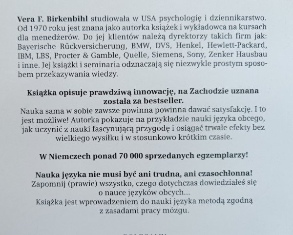 Vera Birkenbihl Jak szybko i łatwo nauczyć się języka