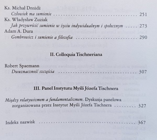 Sumienie w świecie wolności