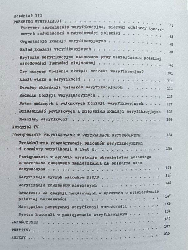 Jan Misztal Weryfikacja narodowościowa na Śląsku Opolskim 1945-1950