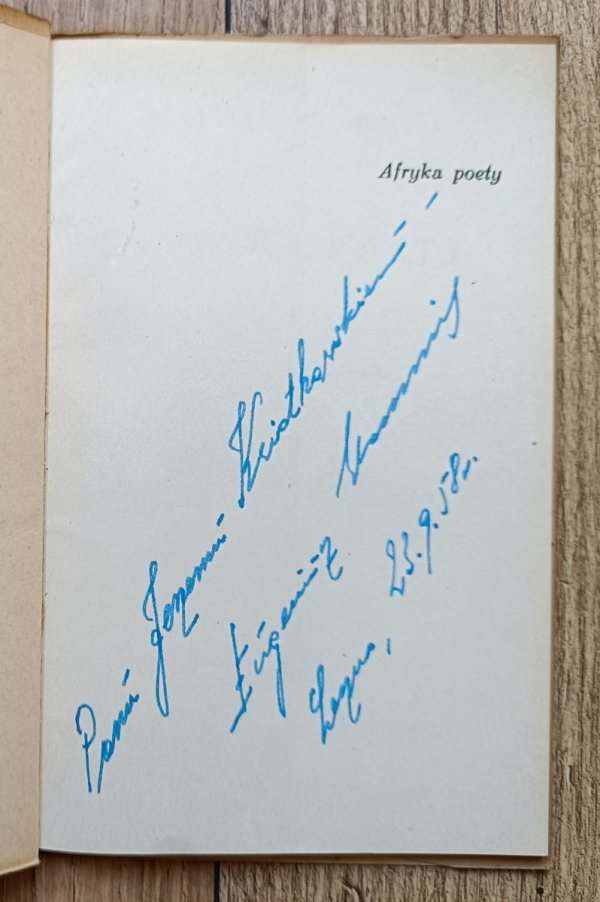 Eugeniusz Wachowiak Afryka poety: wiersze / dedykacja autorska