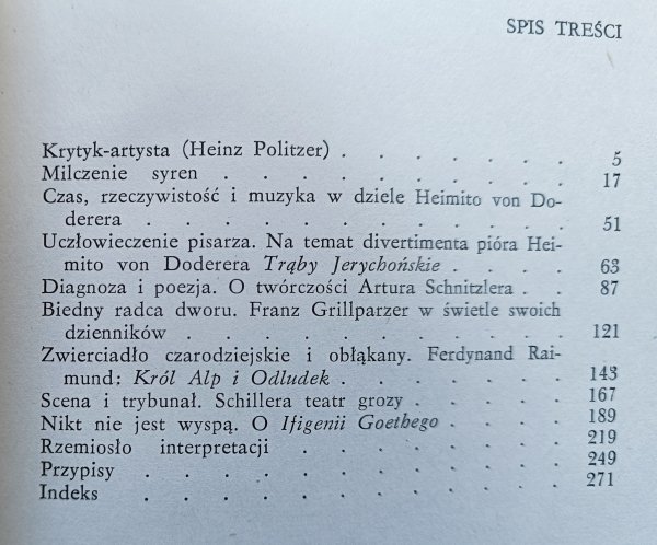 Heinz Politzer Milczenie syren. Studia z literatury niemieckiej i austriackiej