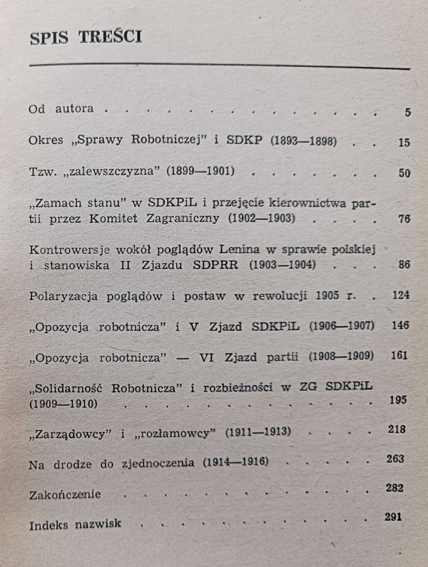 Norbert Michta Rozbieżności i rozłam w SDKPiL
