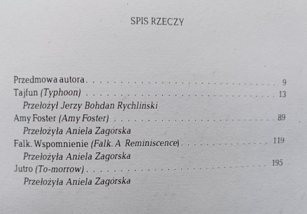 Joseph Conrad Tajfun i inne opowiadania