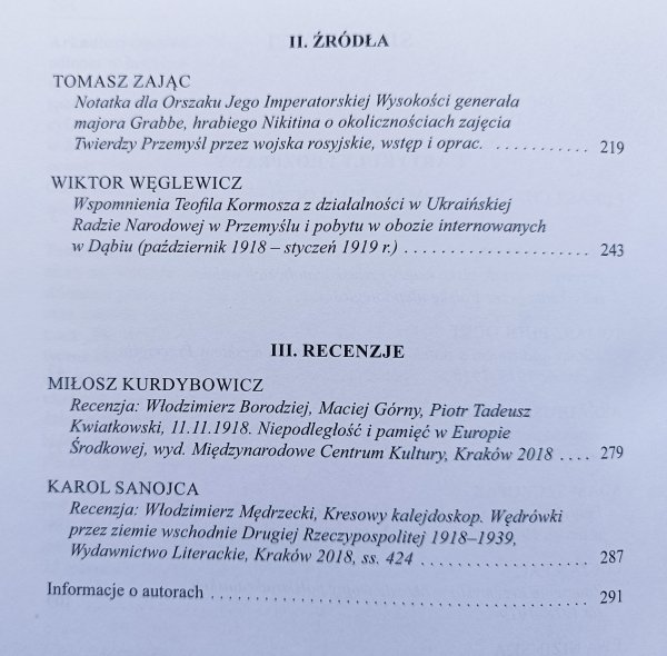 Rocznik Przemyski t. 55 2019 / Przemyśl i Galicja Wschodnia w okresie tałtowania się granic II Rzeczypospolitej