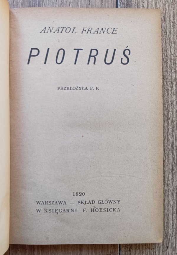 Anatol France Piotruś