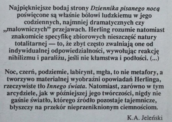 Gustaw Herling Grudziński Dziennik pisany nocą 1971-1972
