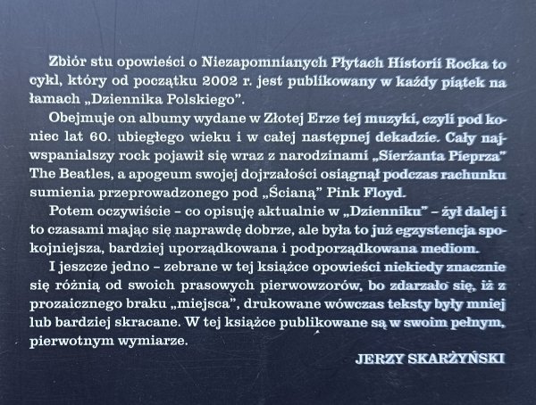 Jerzy Skarżyński Niezapomniane płyty historii rocka