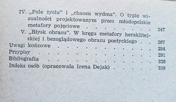 Marian Stala Metafora w liryce Młodej Polski