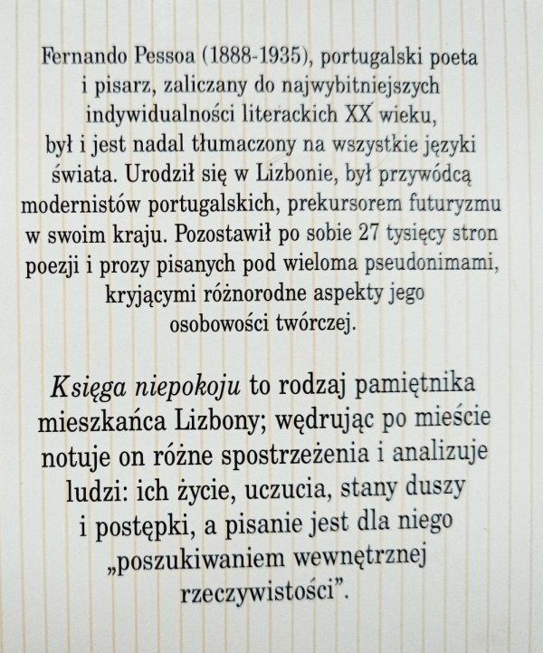 Fernando Pessoa Księga niepokoju