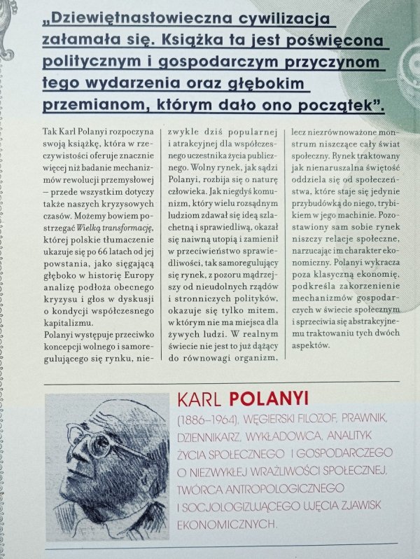 Karl Polanyi Wielka transformacja