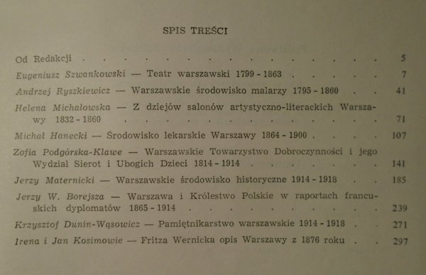 praca zbiorowa • Warszawa XIX wieku 1795-1918 [Studia warszawskie tom VI]