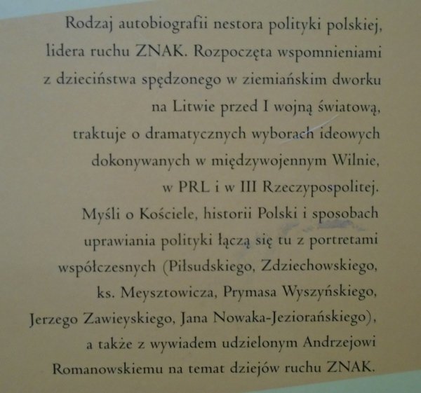 Stanisław Stomma • Trudne lekcje historii