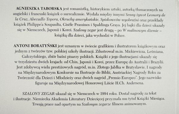 Agnieszka Taborska, Antoni Boratyński Szalony zegar