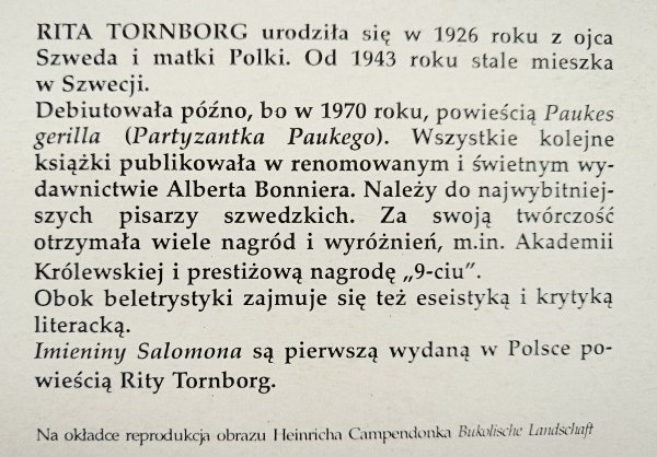 Rita Tornborg Imieniny Salomona