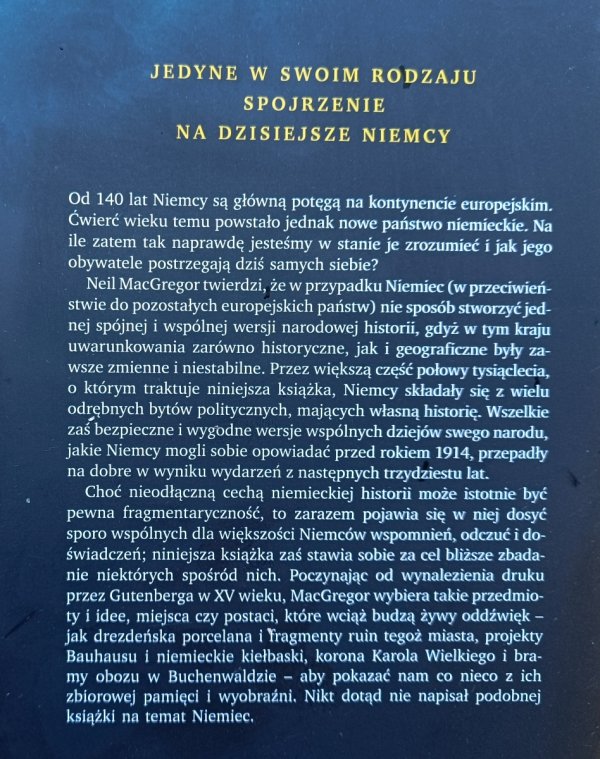 Neil MacGregor Niemcy. Zbiorowa pamięć narodu