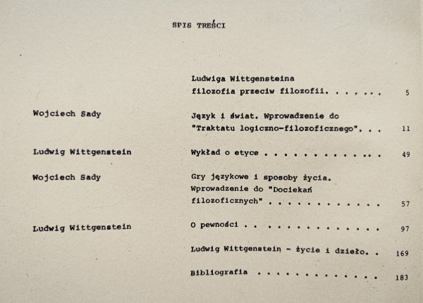 Colloquia Communia 2 (13) 1984 Ludwig Wittgenstein