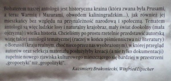 Kazimierz Brakoniecki, Winfried Lipscher • Borussia. Ziemia i ludzie