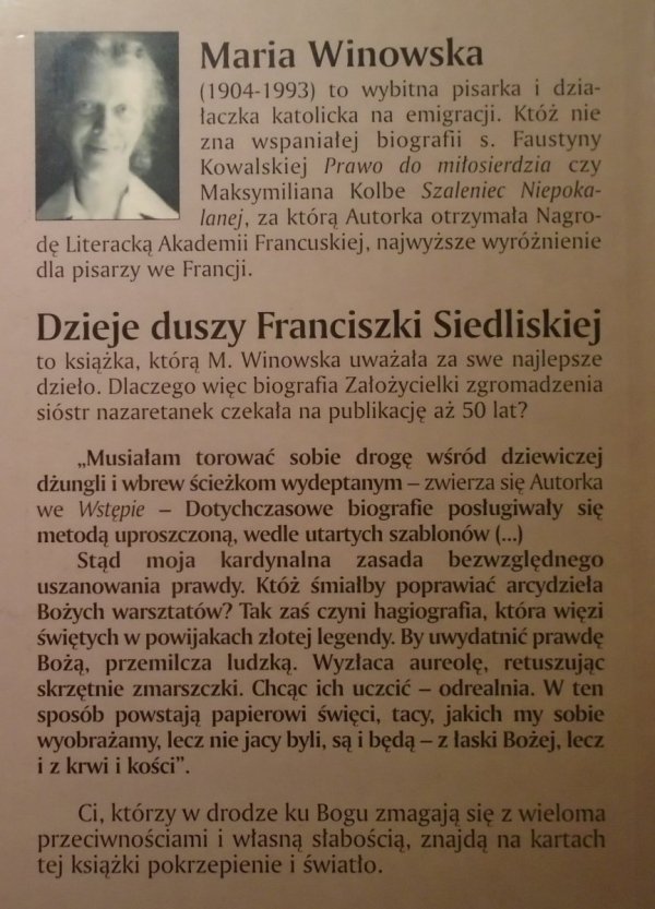 Maria Winowska • Dzieje duszy Franciszki Siedliskiej