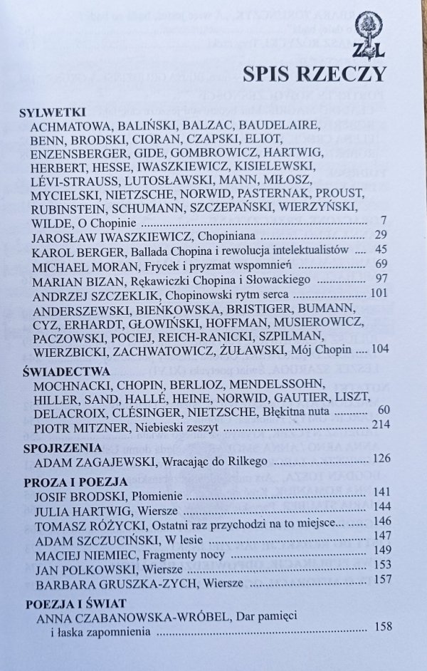 Zeszyty Literackie 109 1/2010 / Fryderyk Chopin