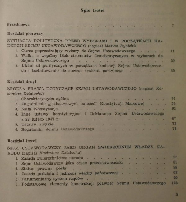 red. Marian Rybicki • Sejm Ustawodawczy Rzeczypospolitej Polskiej 1947-1952