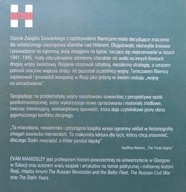 Evan Mawdsley Wojna nazistowsko-sowiecka 1941-1945