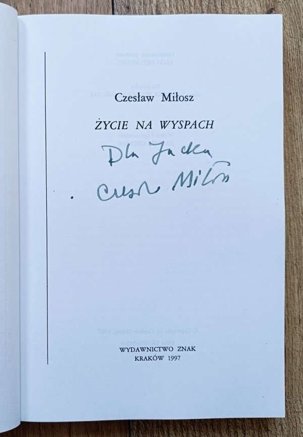 Czesław Miłosz Życie na wyspach