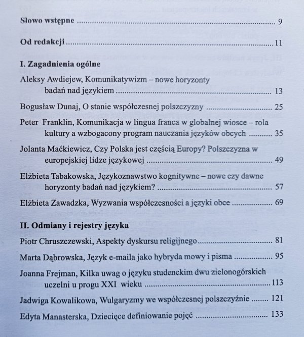 Język trzeciego tysiąclecia. Język a komunikacja 1