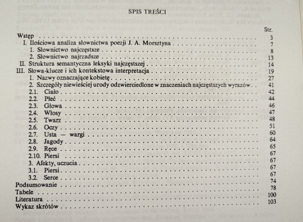 Danuta Ostaszewska Język poetycki Jana Andrzeja Morsztyna. Z zagadnień semantyki