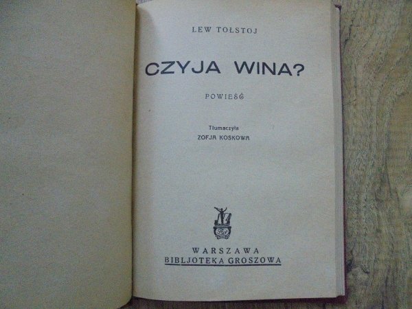 Lew Tołstoj • Zamieć. Czyja wina?