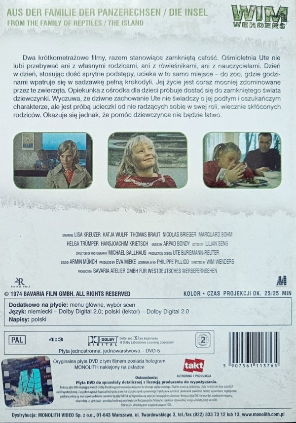 Wim Wenders Z rodziny gadów / Wyspa DVD